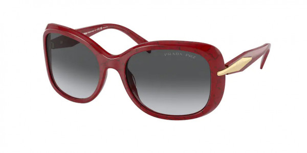 Prada PR 04ZSF Sunglasses, 15D5W1 ETRUSCAN MARBLE POLAR GREY GRA (RED)