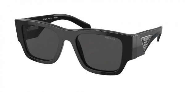 Prada PR 10ZS Sunglasses, 1AB5S0 BLACK DARK GREY (BLACK)