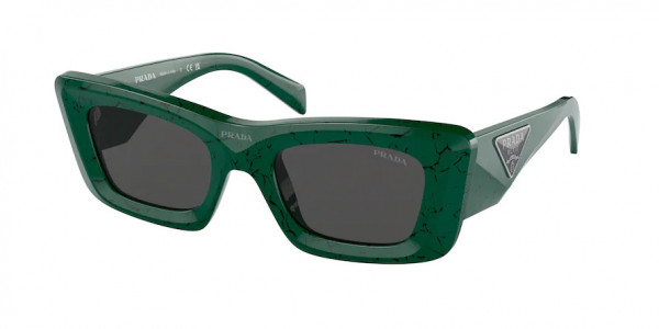 Prada PR 13ZS Sunglasses, 16D5S0 GREEN MARBLE DARK GREY (GREEN)