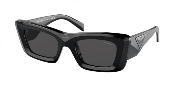 Prada PR 13ZS Sunglasses, 1AB5S0 BLACK DARK GREY (BLACK)