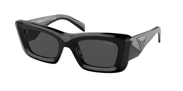 Prada PR 13ZSF Sunglasses, 1AB5S0 BLACK DARK GREY (BLACK)