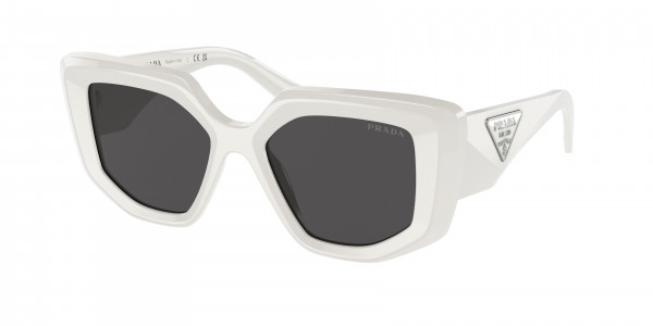 Prada PR 14ZS Sunglasses, 1425S0 TALC DARK GREY (WHITE)