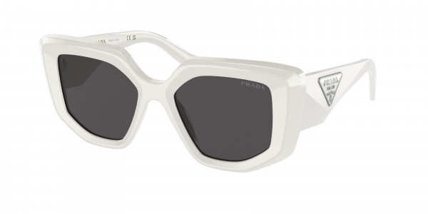 Prada PR 14ZSF Sunglasses, 1425S0 TALC DARK GREY (WHITE)