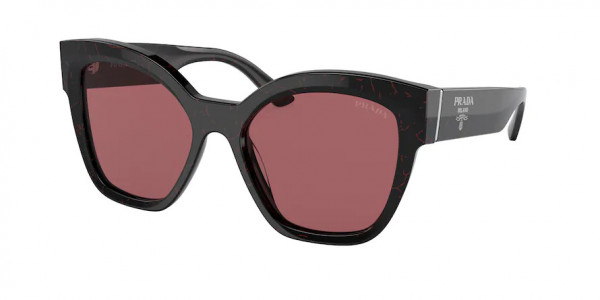 Prada PR 17ZS Sunglasses, 11F08S BLACK/ETRUSCAN MARBLE DARK VIO (BLACK)