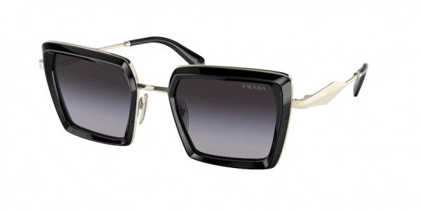 Prada PR 55ZS Sunglasses, AAV09S BLACK/PALE GOLD GREY GRADIENT (BLACK)