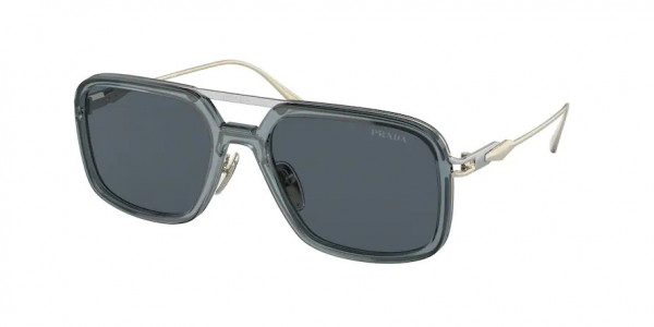 Prada PR 57ZS Sunglasses, 19F09T TRANSPARENT GRAPHITE DARK GREY (GREY)