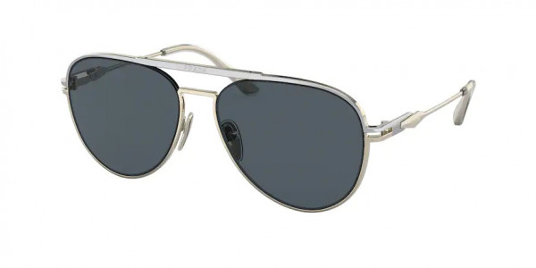 Prada PR 54ZS Sunglasses, 17F09T SILVER/PALE GOLD DARK GREY (SILVER)
