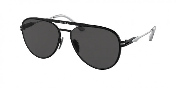 Prada PR 54ZS Sunglasses, 1BO5S0 MATTE BLACK DARK GREY (BLACK)