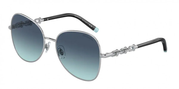 Tiffany & Co. TF3086 Sunglasses, 60019S SILVER AZURE GRADIENT BLUE (SILVER)