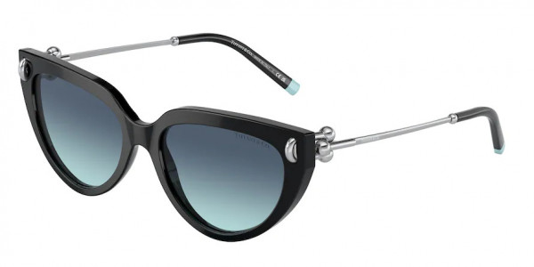 Tiffany & Co. TF4195 Sunglasses, 80019S BLACK AZURE GRADIENT BLUE (BLACK)