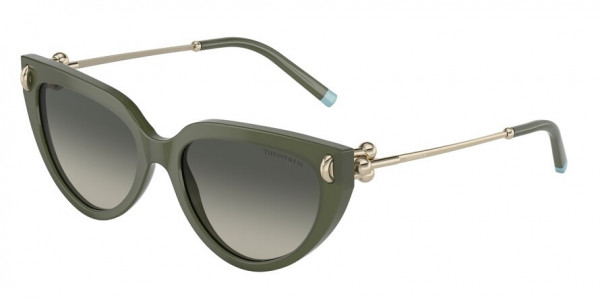 Tiffany & Co. TF4195 Sunglasses, 835811 OPAL GREEN GREY GRADIENT (GREEN)