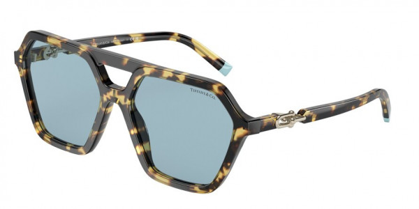 Tiffany & Co. TF4198 Sunglasses, 806480 YELLOW HAVANA BLUE (YELLOW)