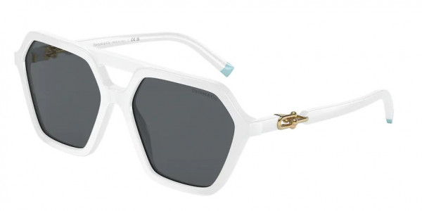 Tiffany & Co. TF4198 Sunglasses, 83573F SOLID WHITE GREY (WHITE)