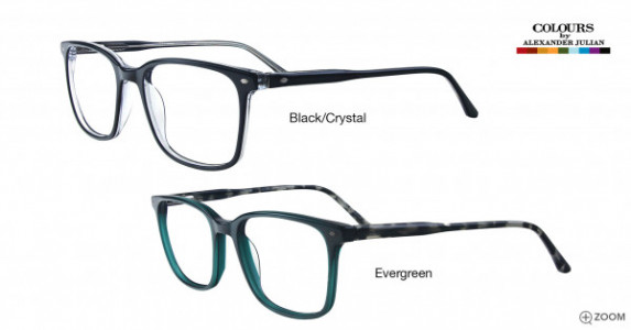 Colours Barron Eyeglasses, Black/Crystal