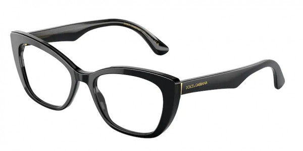 Dolce & Gabbana DG3360 Eyeglasses, 3246 BLACK/TRANSPARENT GREY (BLACK)