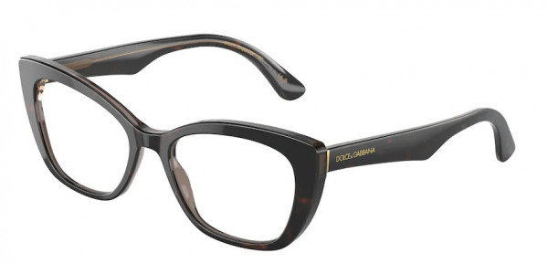 Dolce & Gabbana DG3360 Eyeglasses, 3256 HAVANA/TRANSPARENT BROWN (BROWN)
