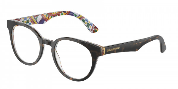 Dolce & Gabbana DG3361 Eyeglasses, 3217 HAVANA ON WHITE BARROW (TORTOISE)