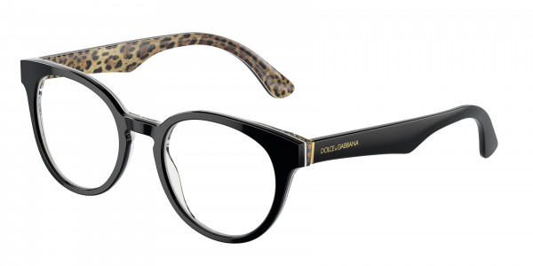 Dolce & Gabbana DG3361 Eyeglasses, 3299 BLACK ON LEO BROWN (BLACK)