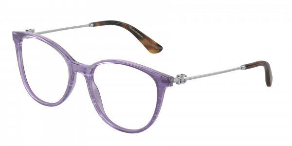 Dolce & Gabbana DG3363 Eyeglasses, 3407 FLEUR PURPLE (VIOLET)