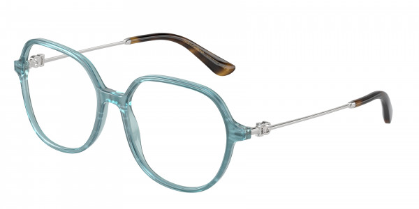 Dolce & Gabbana DG3364 Eyeglasses, 3406 FLEUR AZURE (BLUE)