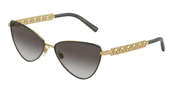 Dolce & Gabbana DG2290 Sunglasses, 13118G GOLD/MATTE BLACK GREY GRADIENT (GOLD)