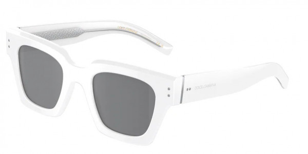 Dolce & Gabbana DG4413 Sunglasses, 337440 WHITE GREY MIRROR BLACK (WHITE)