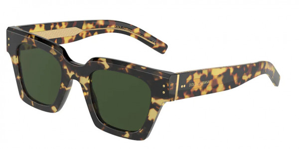 Dolce & Gabbana DG4413 Sunglasses, 337552 YELLOW HAVANA GREEN (TORTOISE)