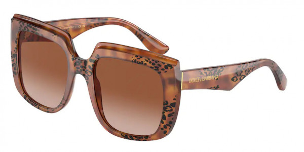 Dolce & Gabbana DG4414 Sunglasses, 338013 HAVANA LEO BROWN GRADIENT (TORTOISE)