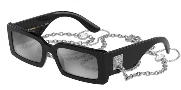 Dolce & Gabbana DG4416 Sunglasses, 501/6G BLACK GREY MIRROR BLACK (BLACK)