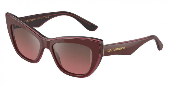 Dolce & Gabbana DG4417 Sunglasses, 32477E BORDEAUX/TRANSPARENT BORDEAUX (RED)