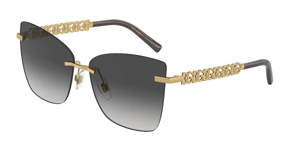 Dolce & Gabbana DG2289 Sunglasses, 02/8G GOLD/BLACK GREY GRADIENT (BLACK)