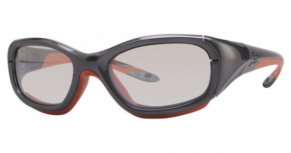 Liberty Sport Slam Sports Eyewear, 324 Shiny Grey/Orange (Clear With Silver Flash Mirror)