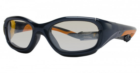 Liberty Sport Slam Sports Eyewear, 643 Navy Blue/Orange (Clear With Silver Flash Mirror)