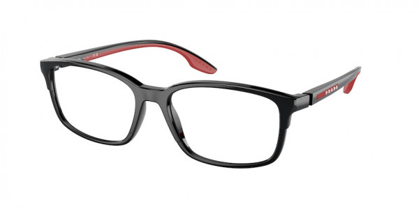 Prada Linea Rossa PS 01PV Eyeglasses, 1AB1O1 BLACK