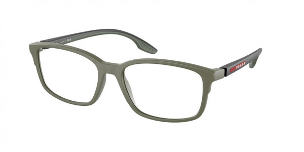 Prada Linea Rossa PS 01PV Eyeglasses, CCH1O1 GREEN RUBBER (GREEN)