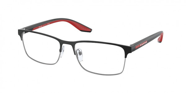 Prada Linea Rossa PS 50PV Eyeglasses, YDC1O1 BLACK/SILVER (BLACK)