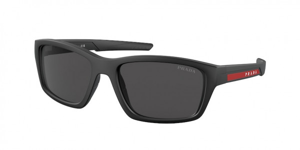 Prada Linea Rossa PS 04YS Sunglasses, 1BO06F MATTE BLACK DARK GREY (BLACK)
