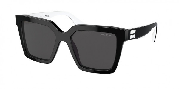 Miu Miu MU 03YS Sunglasses, 10G5S0 BLACK DARK GREY (BLACK)
