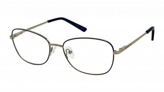 Elizabeth Arden LF 600 Eyeglasses, 2-NAVY SILVER