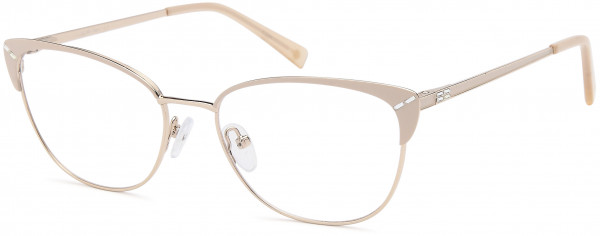 Di Caprio DC365 Eyeglasses, Beige Gold
