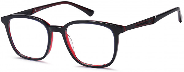 Di Caprio DC363 Eyeglasses, Black Red