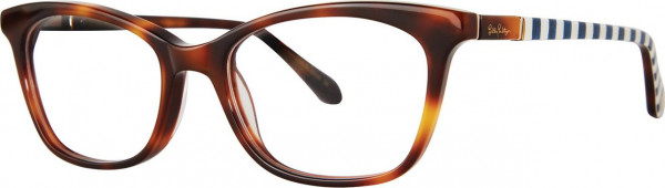 Lilly Pulitzer Dunham Eyeglasses, Tortoise Stripe