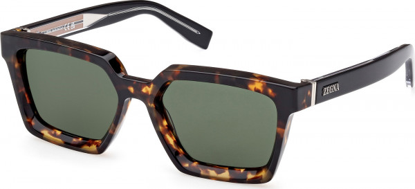 Ermenegildo Zegna EZ0214 Sunglasses, 54N - Dark Havana / Shiny Black