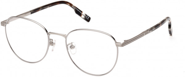 Ermenegildo Zegna EZ5252-H Eyeglasses, 014 - Shiny Natural Titanium, Shiny Stripped Brown, Vicuna