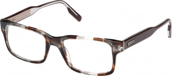 Ermenegildo Zegna EZ5254 Eyeglasses, 020 - Coloured Havana / Shiny Dark Brown