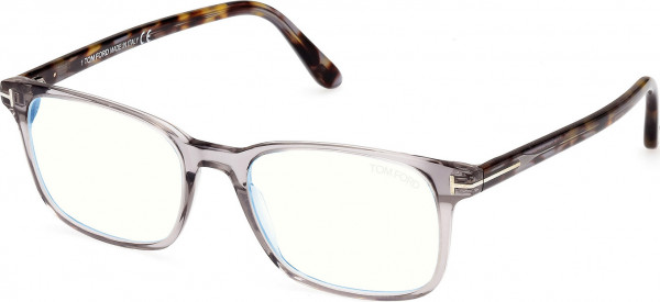 Tom Ford FT5831-F-B Eyeglasses, 020 - Shiny Grey / Coloured Havana