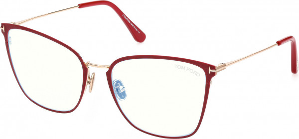 Tom Ford FT5839-B Eyeglasses, 075 - Shiny Bordeaux / Shiny Bordeaux