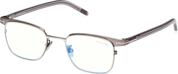 Tom Ford FT5854-D-B Eyeglasses, 008 - Matte Dark Ruthenium / Shiny Grey