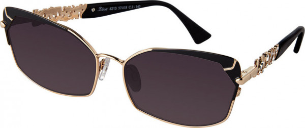 Diva DIVA 4213 Sunglasses, 2 BLACK-GOLD