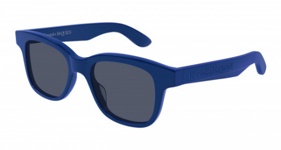Alexander McQueen AM0382S Sunglasses, 008 - BLUE with BLUE lenses